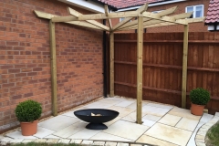 Long narrow modern garden