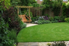 Romantic suburban garden