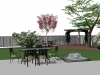 Corner pergola view dining room