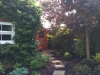 Path to the shed and planting